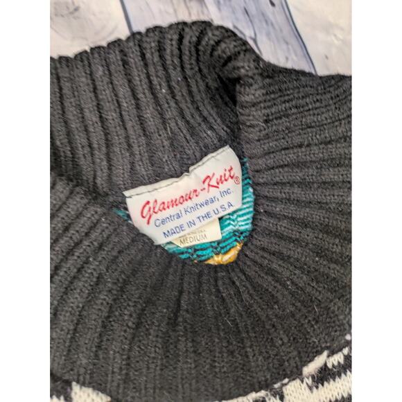 Vintage 80's Glamour Knit Sweater Size M - Picture 3 of 6